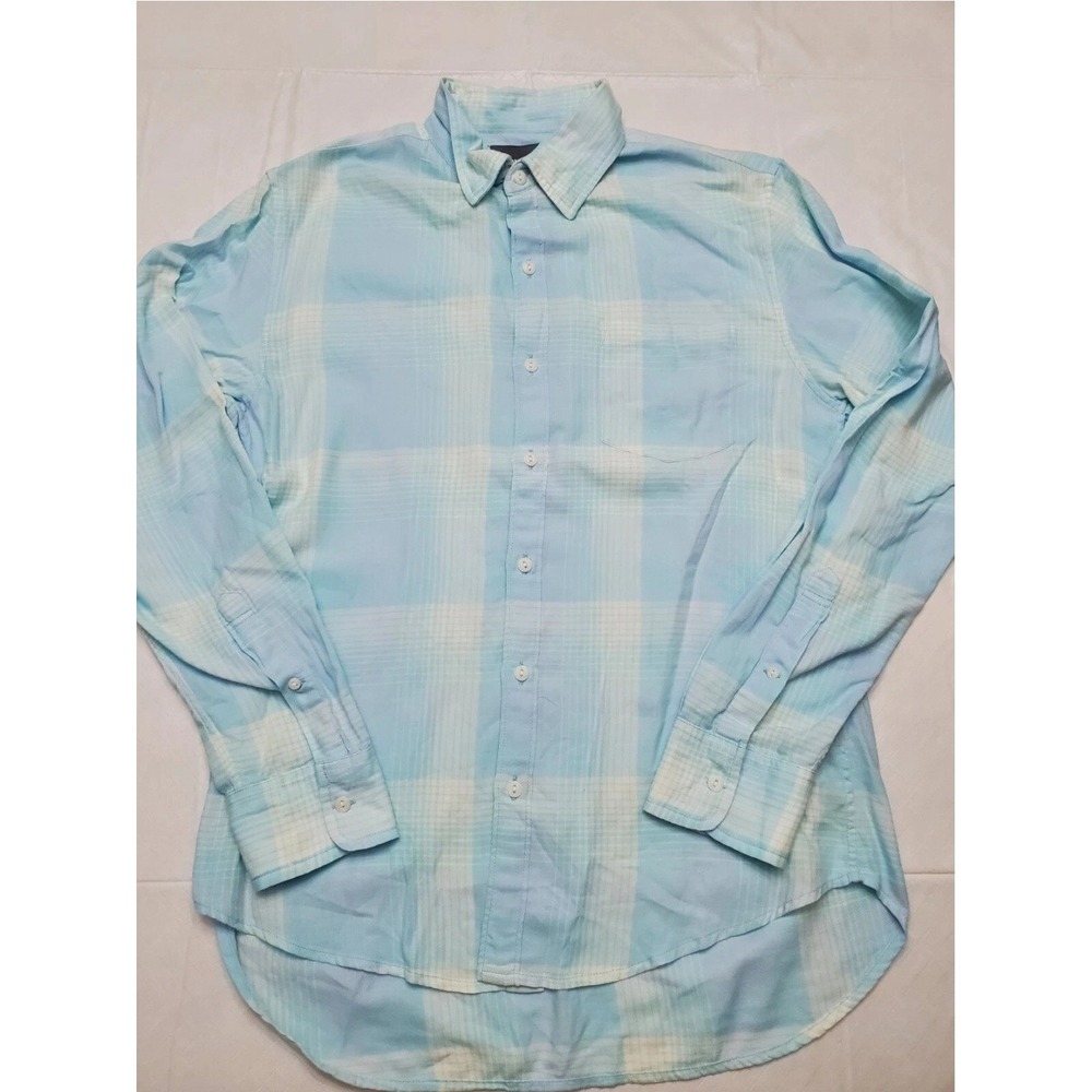 Bonobos Shirt Mens Medium Blue Plaid Slim Fit Long Sleeve Button Down Casual